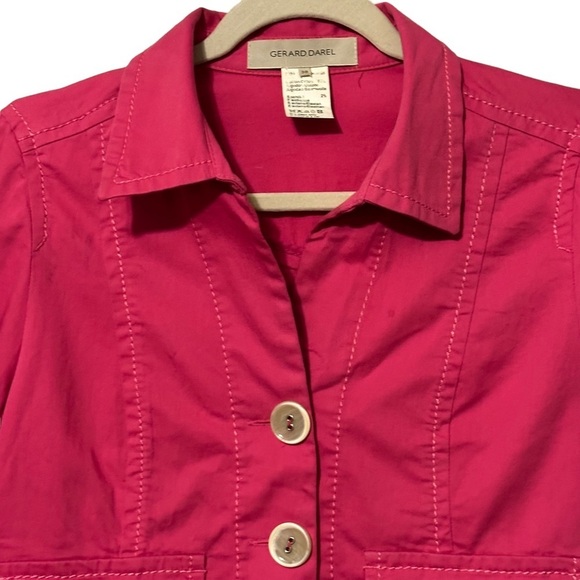 Gerard Darel Pink Blazer Jacket Cotton Spandex Made‎ in Serbia Size 38 - Picture 2 of 13